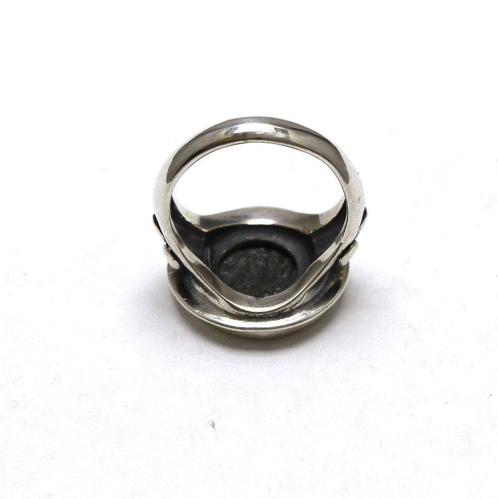 Sterling Silver Ring, Roman Bronze Ancient Coin, 7140
