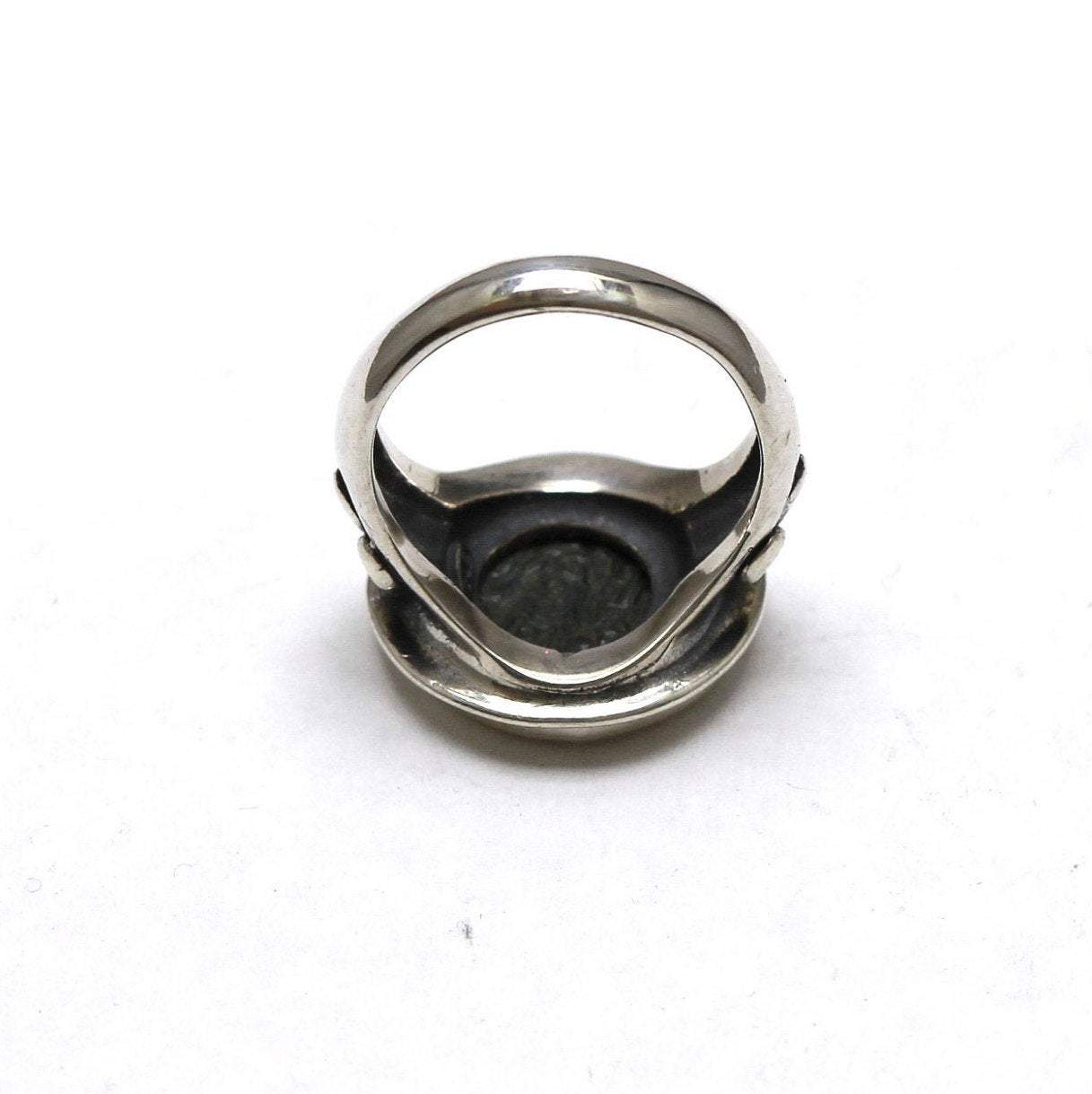 Sterling Silver Ring, Roman Bronze Ancient Coin, 7140