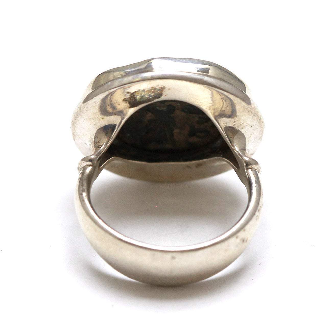 Sterling Silver Ring, Thessaly, Athena, Artemis, Ancient Bronze Coin, 7066