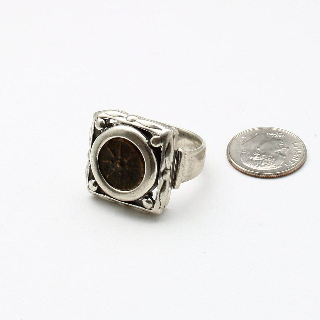 Sterling Silver Ring, Widows Mite, Ancient Prutah Coin, 00219